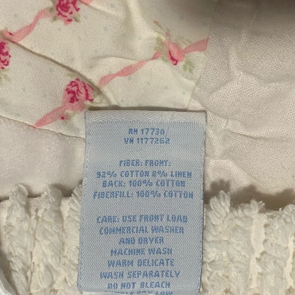 Simply Shabby Chic White and Pink Patchwork Quilt